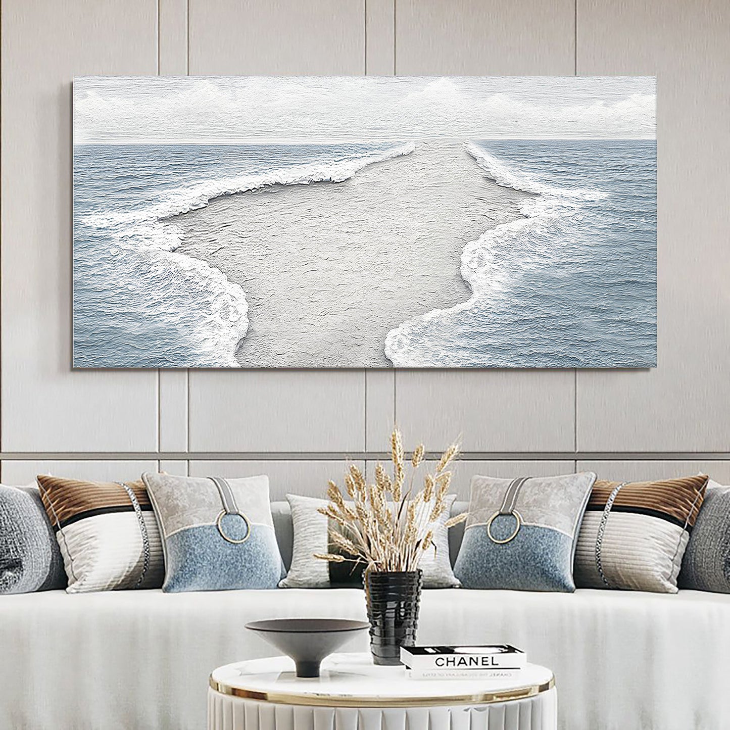 Abstract Beach Shore Wall Art VII