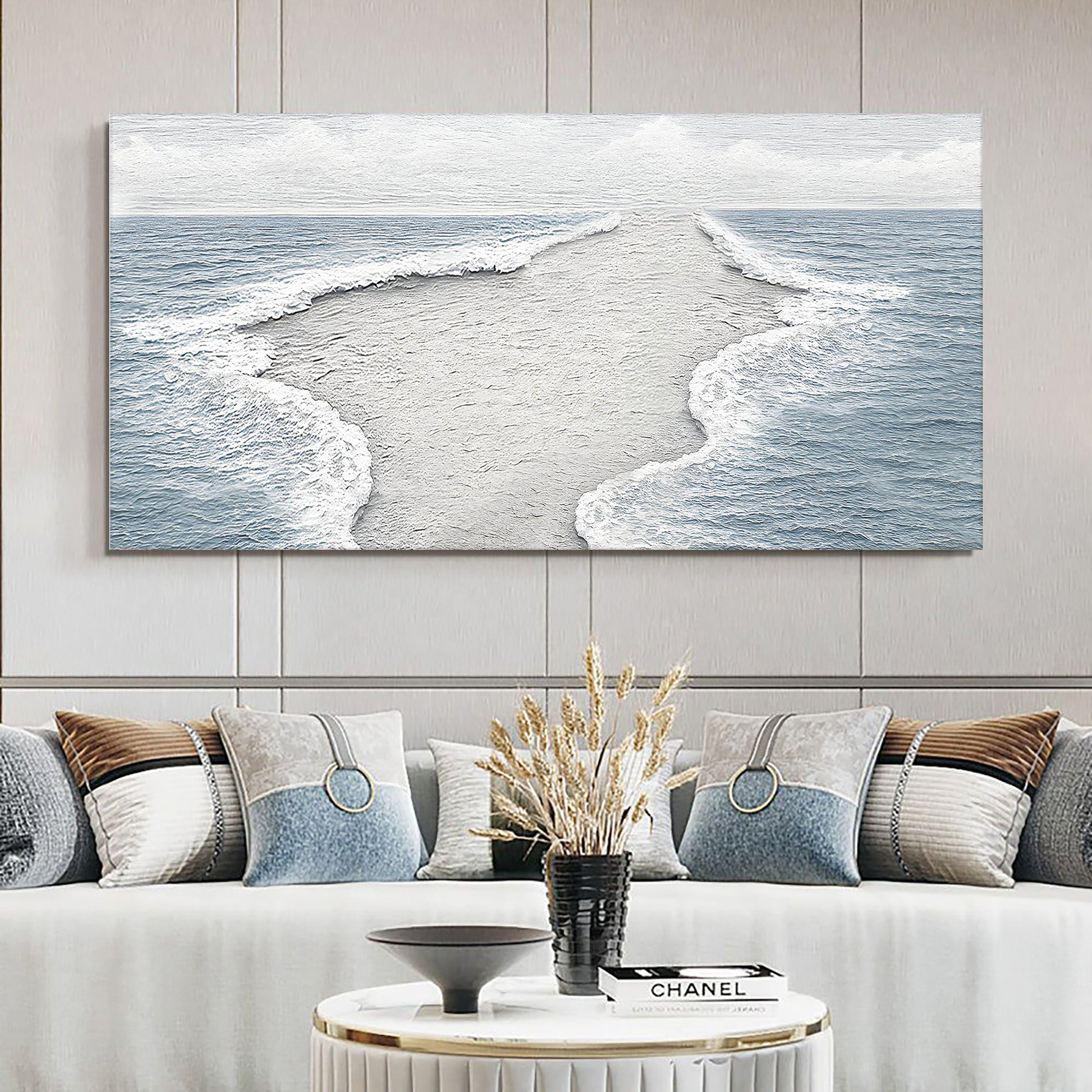 Abstract Beach Shore Wall Art VII