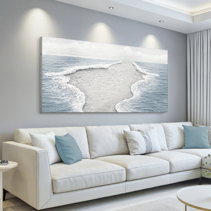 Abstract Beach Shore Wall Art VII
