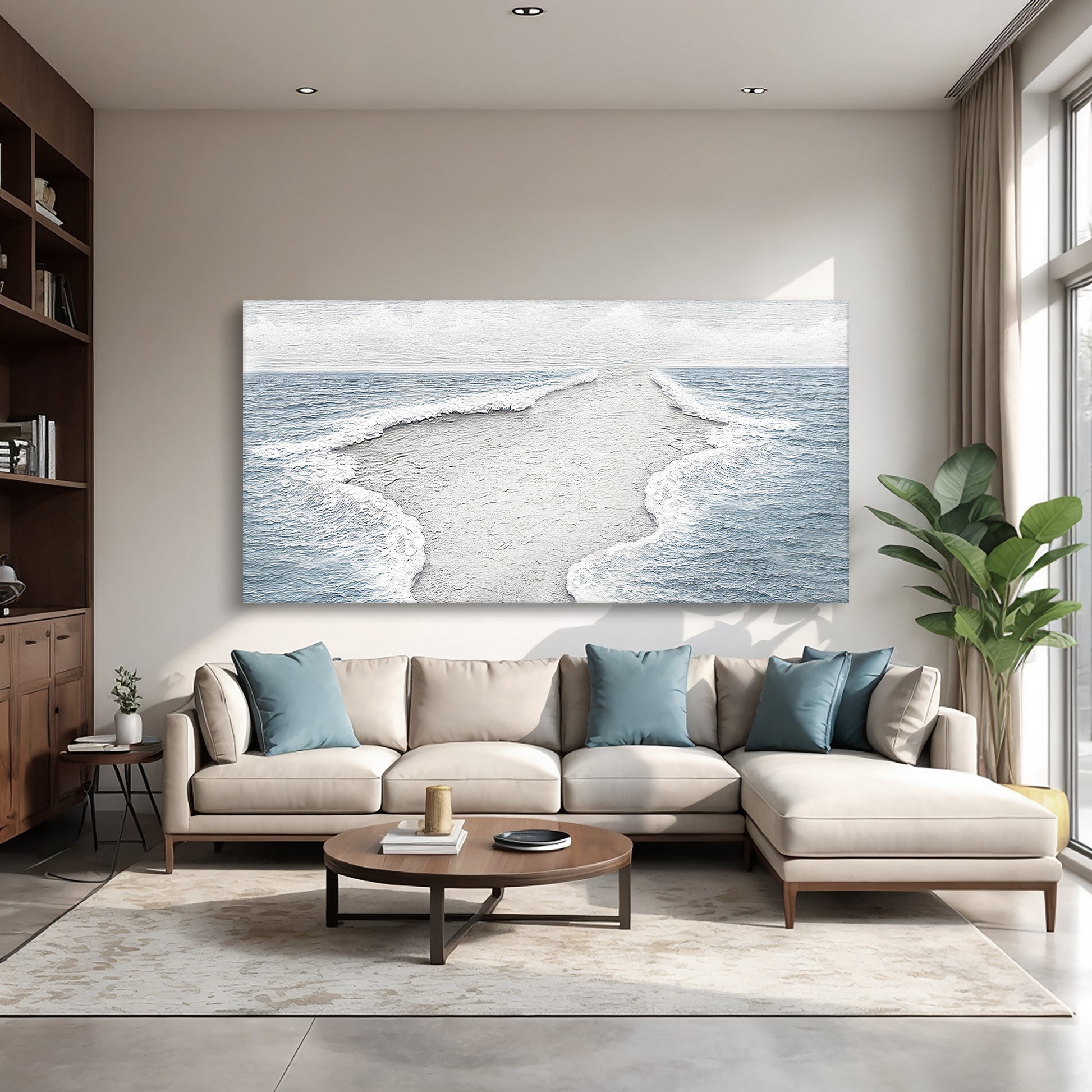 Abstract Beach Shore Wall Art VII