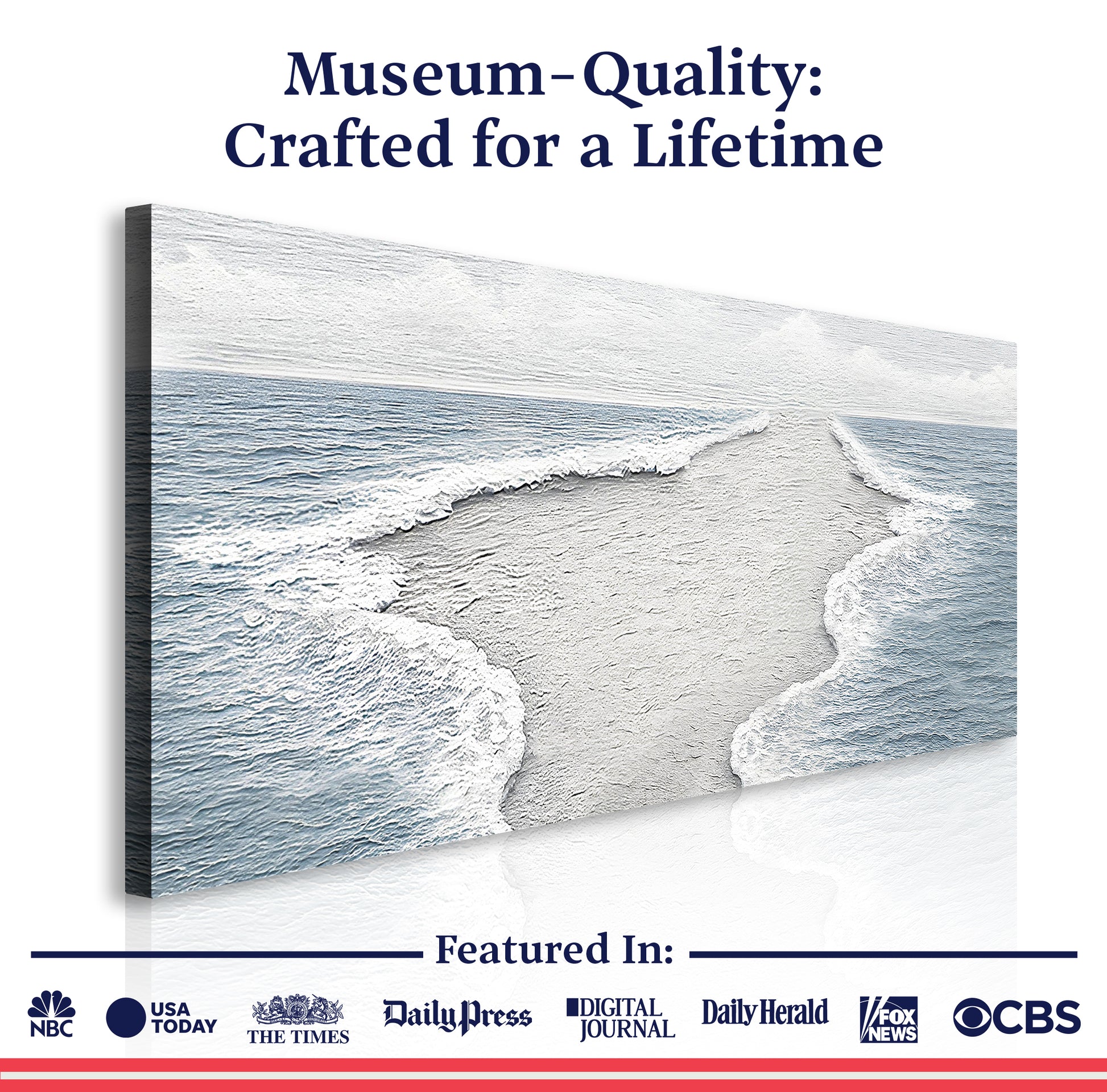 Abstract Beach Shore Wall Art VII