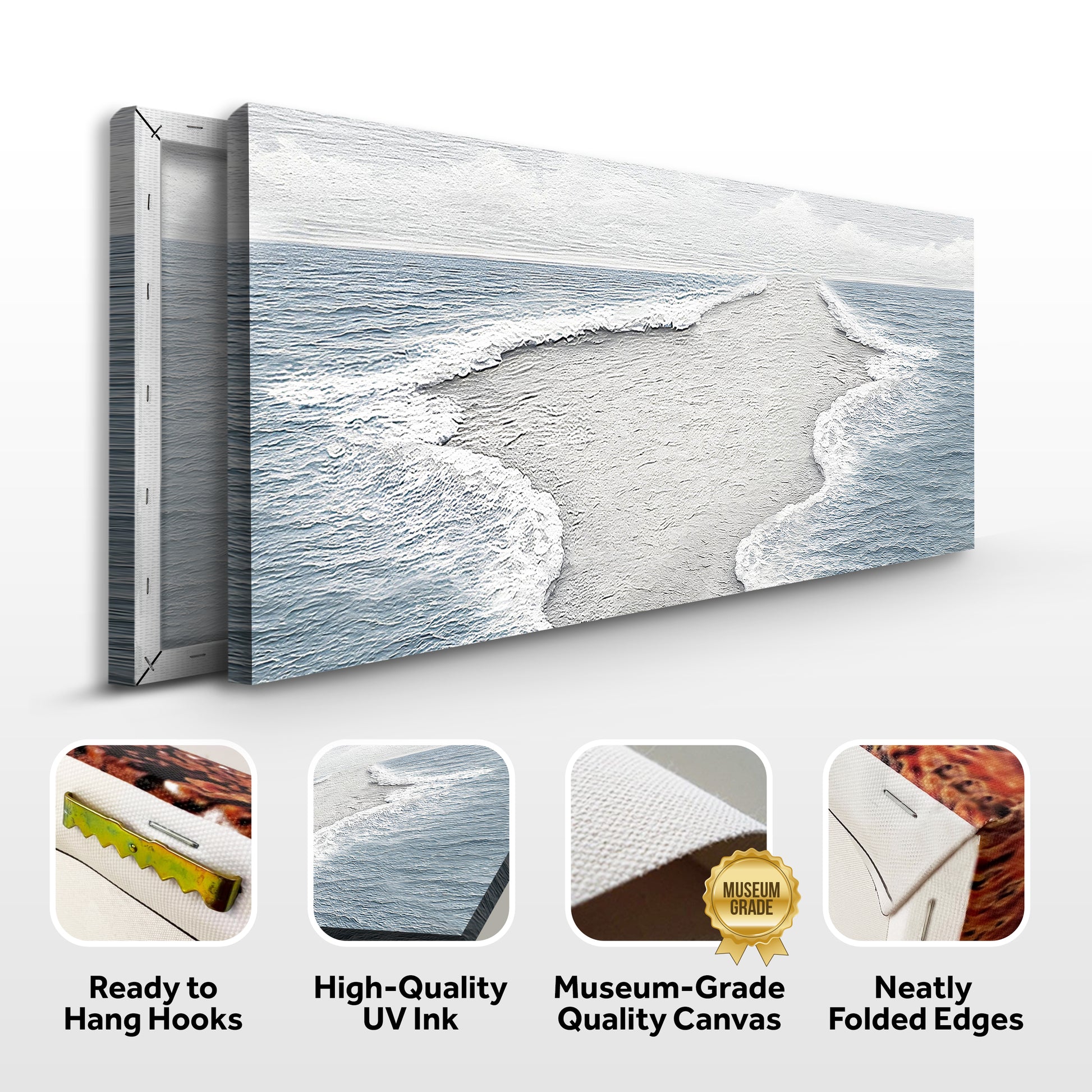 Abstract Beach Shore Wall Art VII