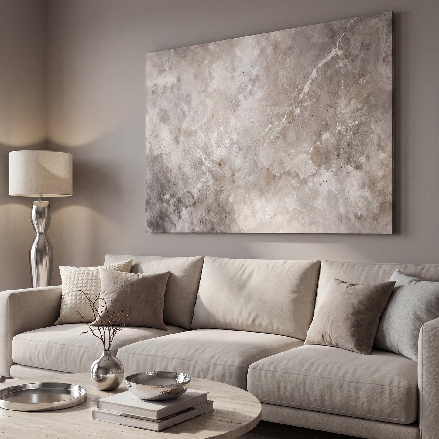 Abstract Dark Stone Wall Art