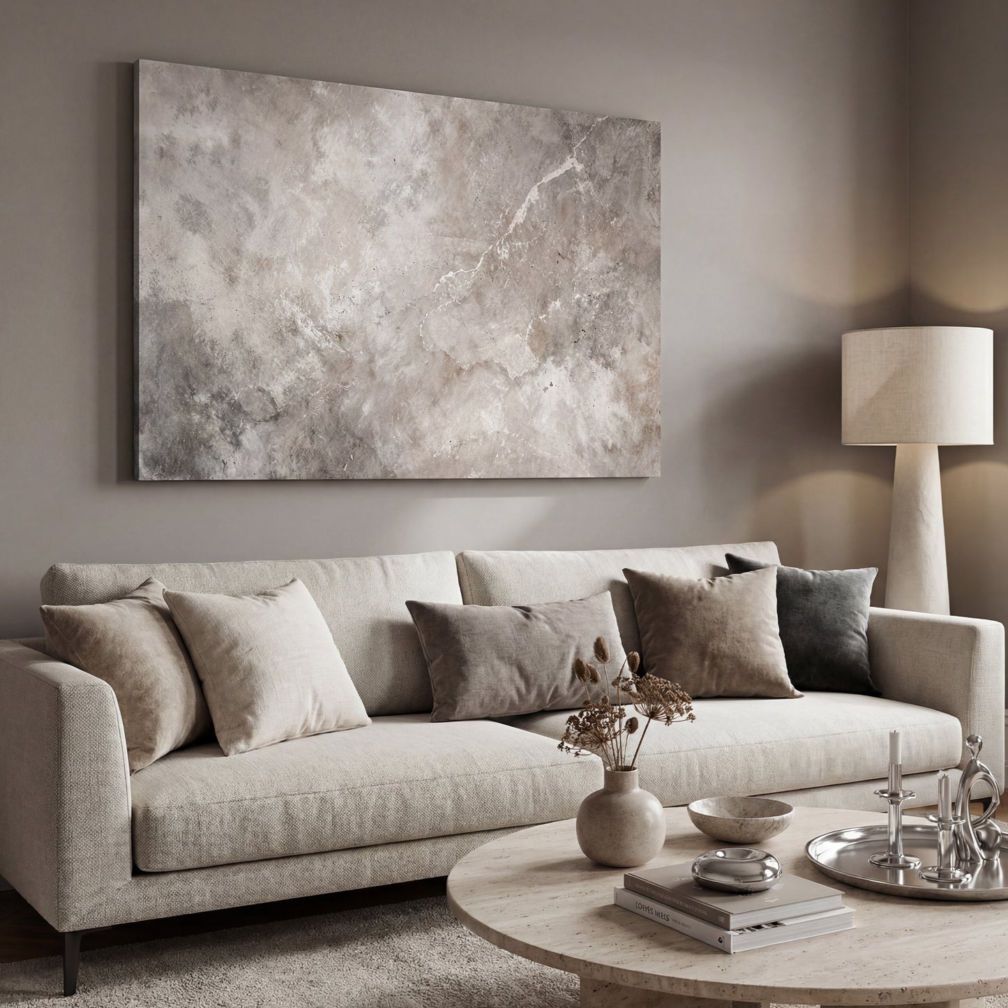 Abstract Dark Stone Wall Art