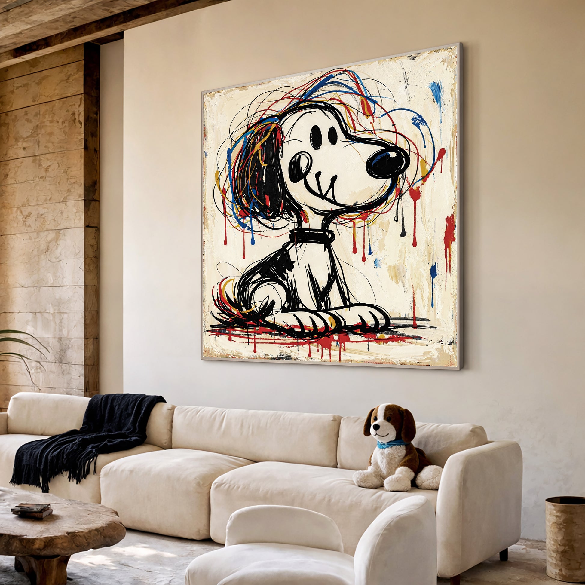 Abstract Dog Graffiti Wall Art