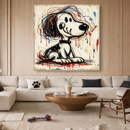 Abstract Dog Graffiti Wall Art