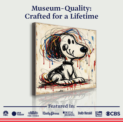 Abstract Dog Graffiti Wall Art