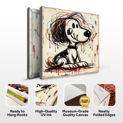 Abstract Dog Graffiti Wall Art