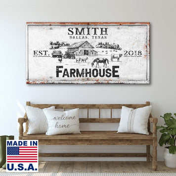 Rustic Farmhouse Personalized Sign II