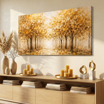 Autumn Trees — Gold And Cream Foliage