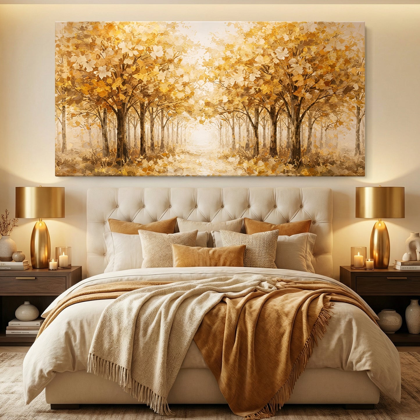 Autumn Trees — Gold And Cream Foliage