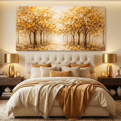 Autumn Trees — Gold And Cream Foliage