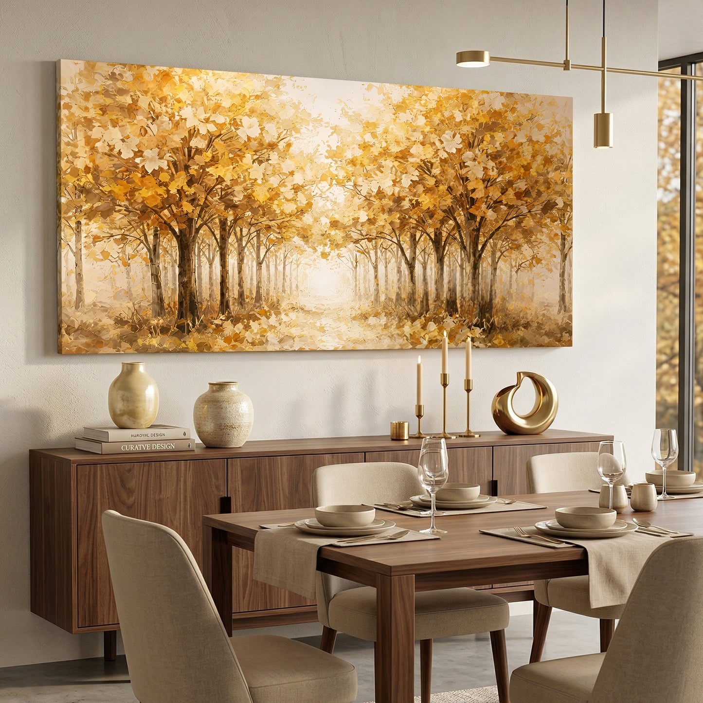 Autumn Trees — Gold And Cream Foliage
