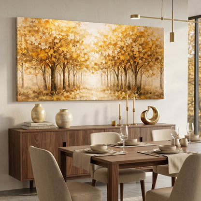Autumn Trees — Gold And Cream Foliage