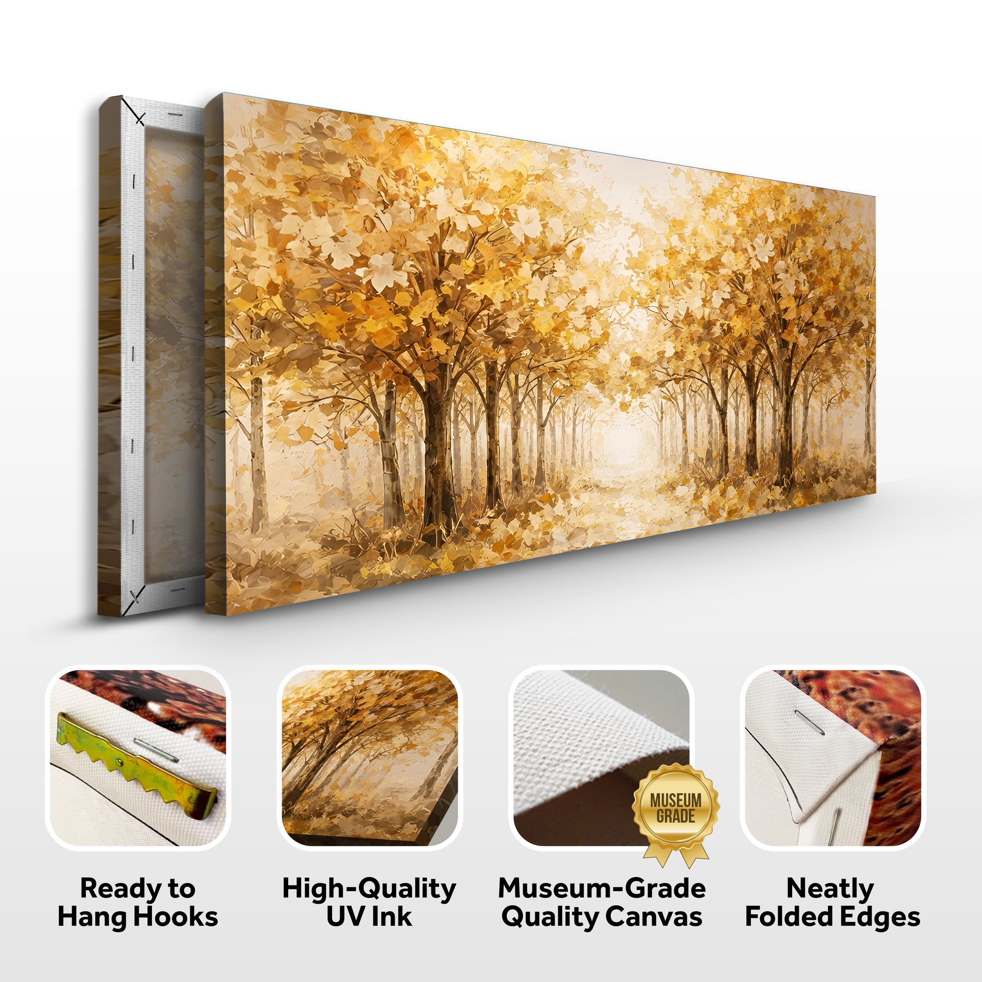 Autumn Trees — Gold And Cream Foliage