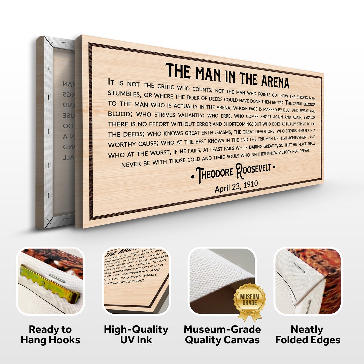 The Man In The Arena Sign IV (Free Shipping)
