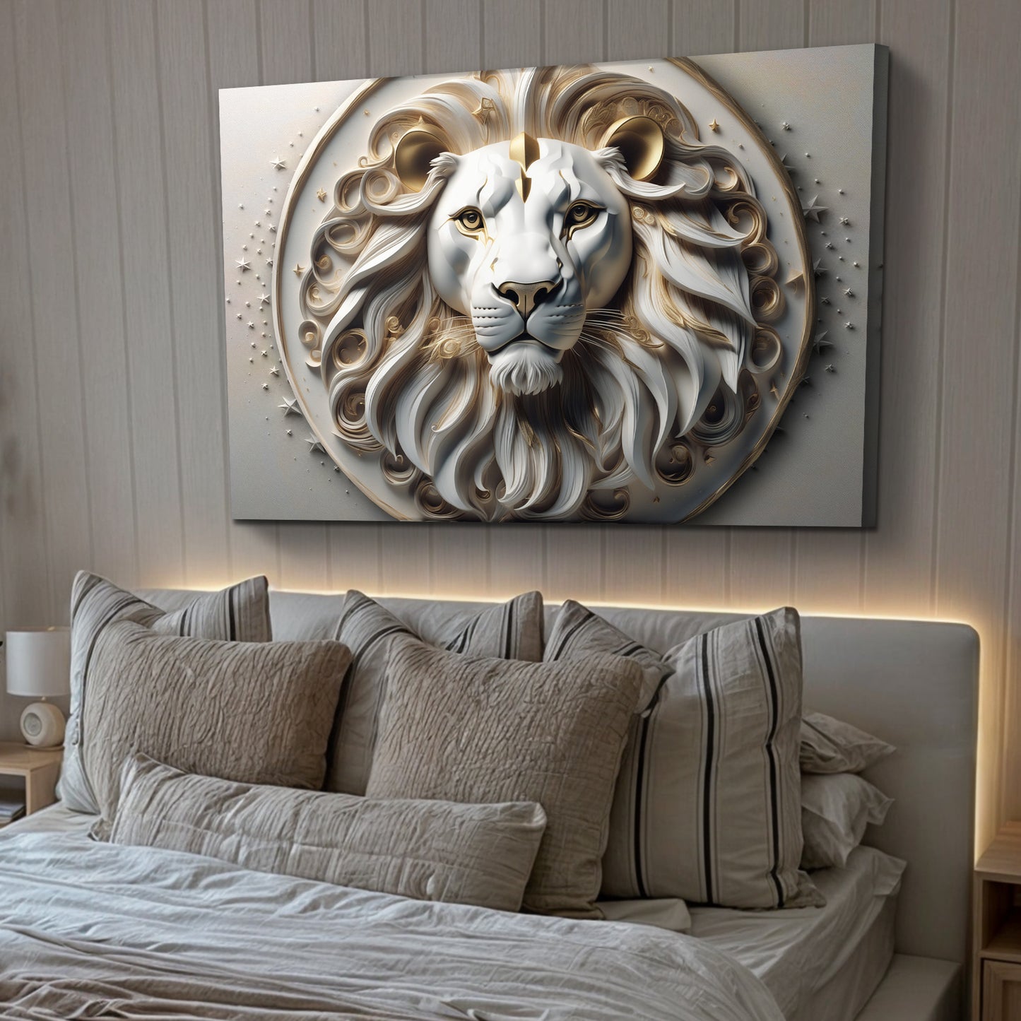 3D Majestic Lion Wall Art VI