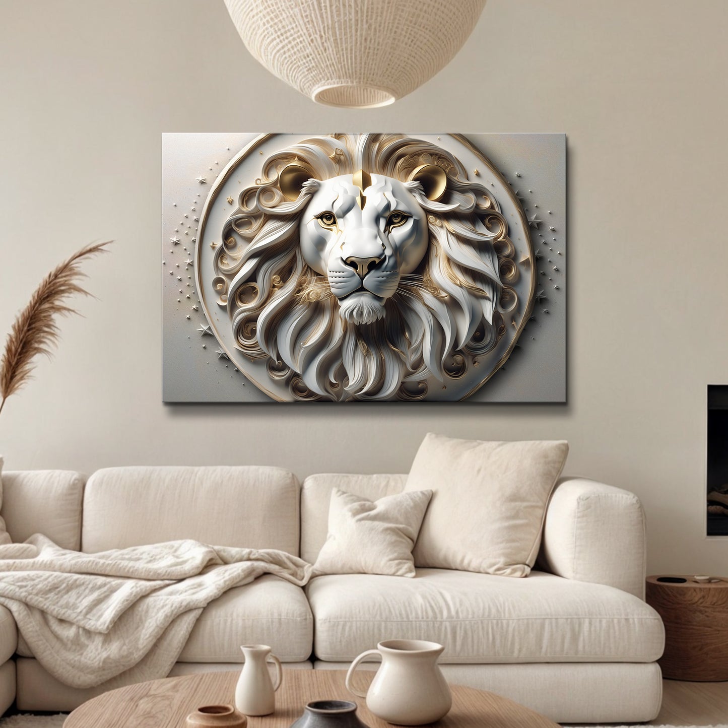 3D Majestic Lion Wall Art VI