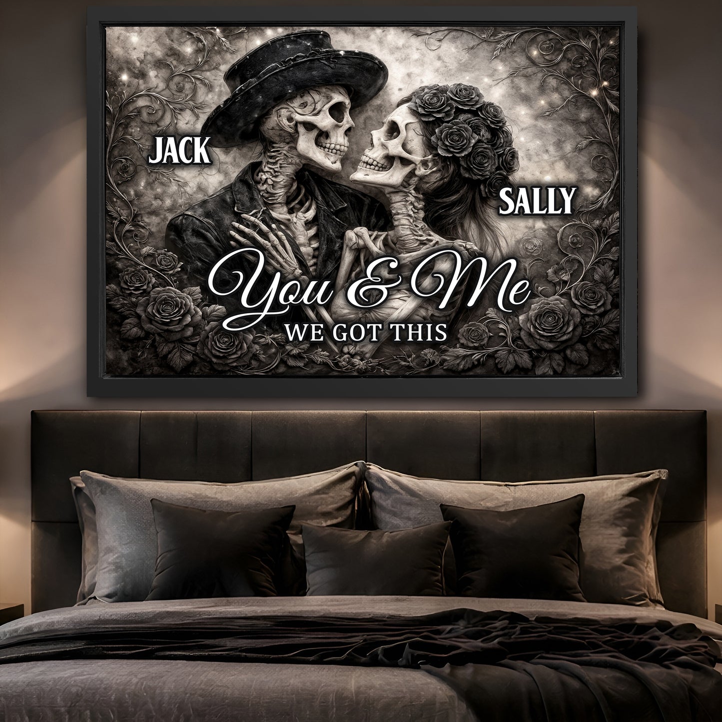 Skeleton Couple Wall Sign