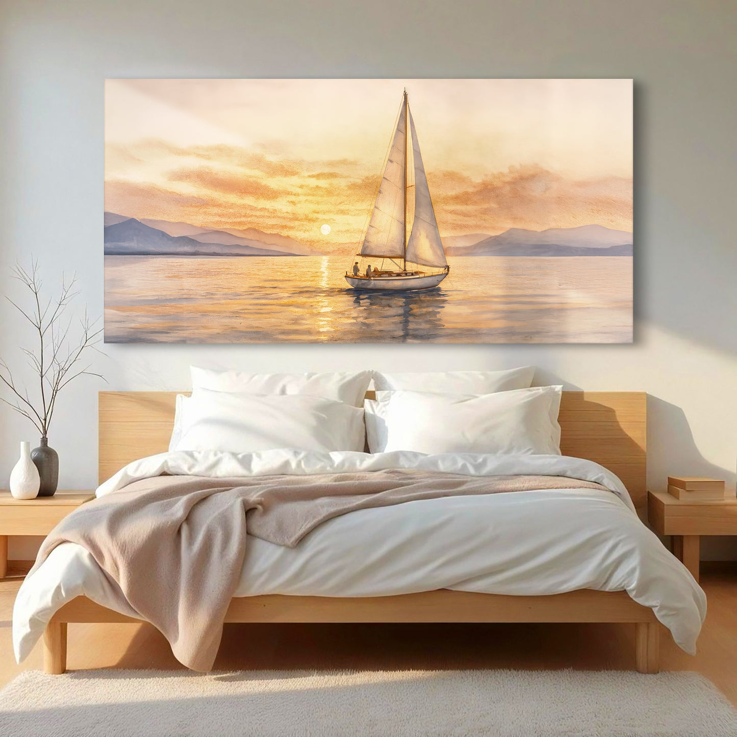 Sailing Into Dusk Abstract Wall Art