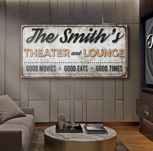 Family Theater and Lounge IV Sign