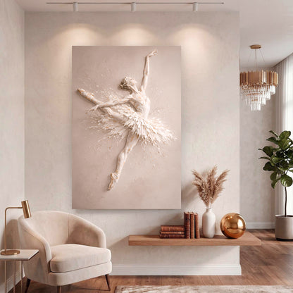 White Ballet Dancer — Single Figure Wall Art II