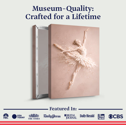 White Ballet Dancer — Single Figure Wall Art II