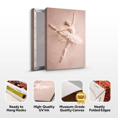 White Ballet Dancer — Single Figure Wall Art II