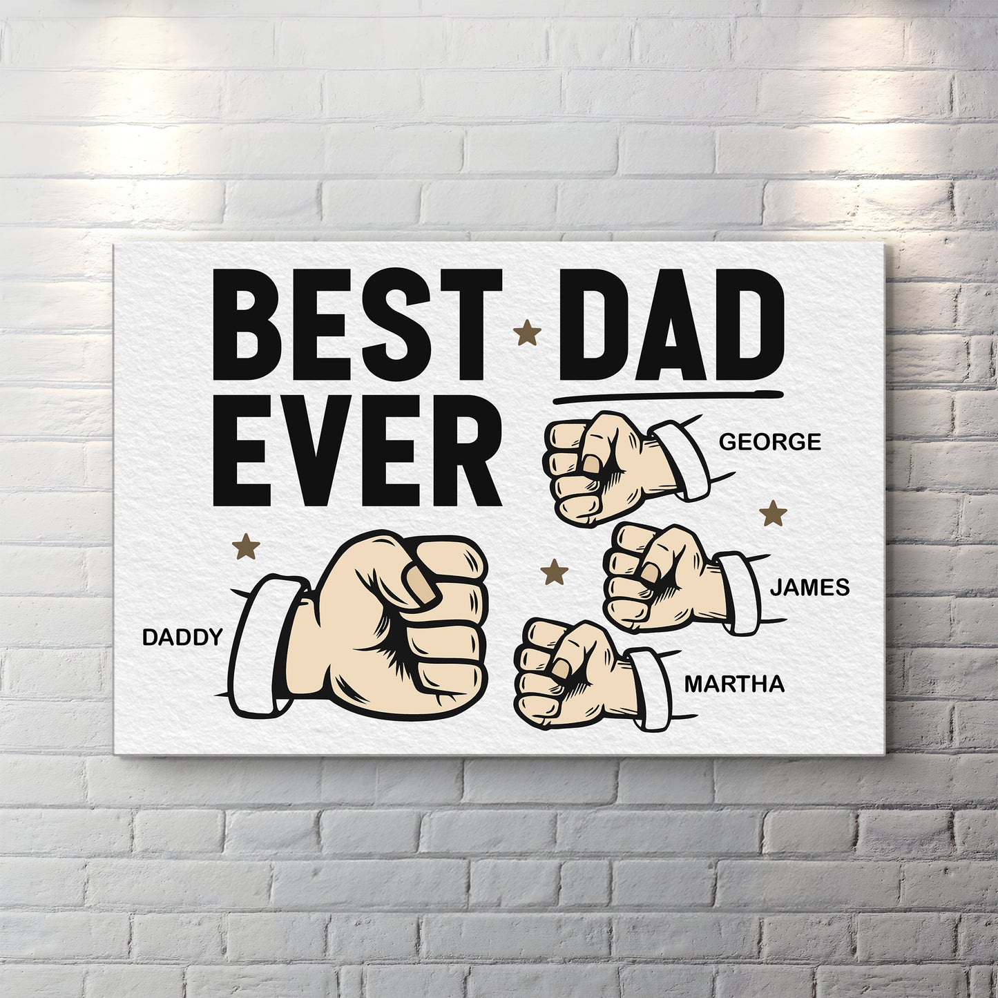 Best Dad Ever Father's Day Gift Sign  - Image by Tailored Canvases