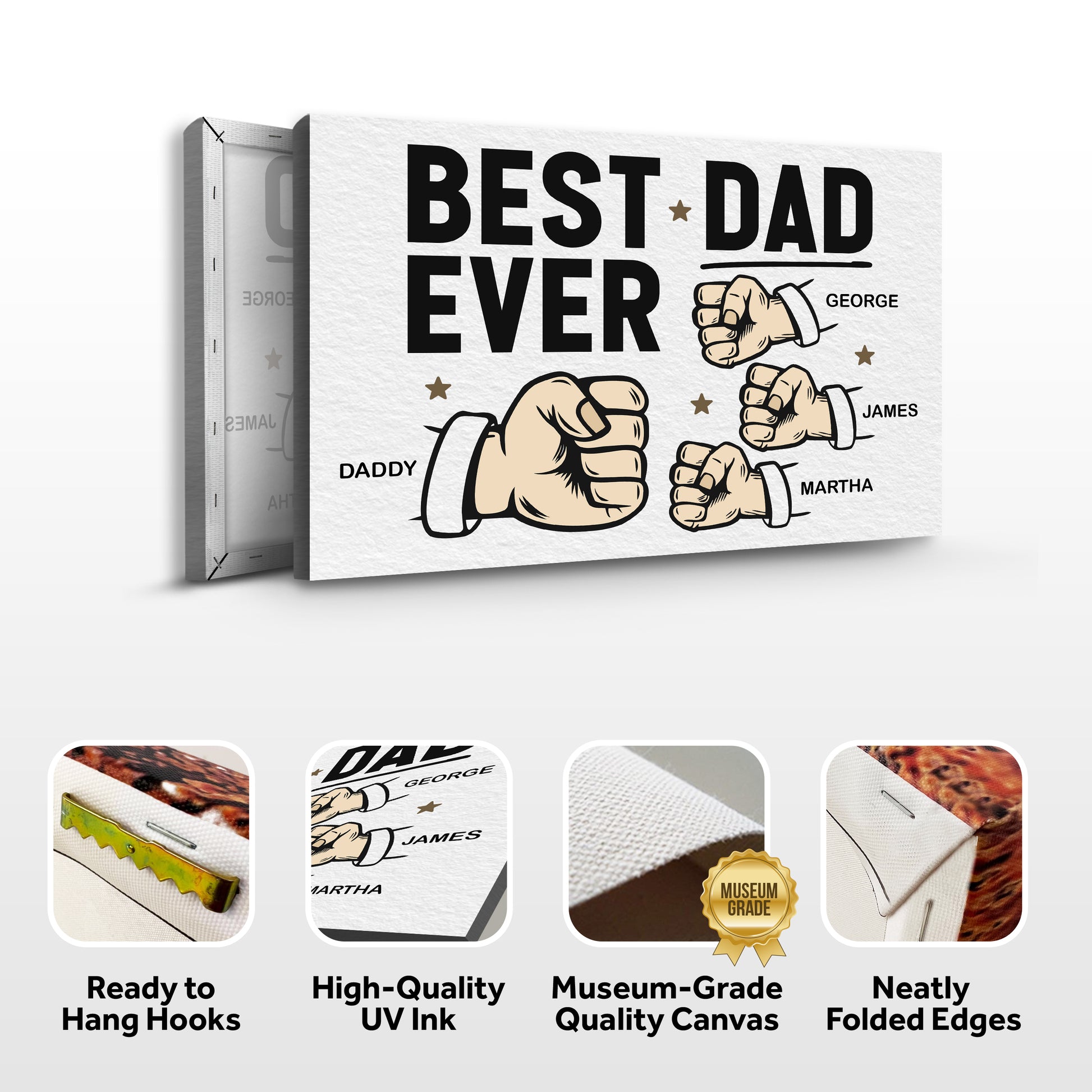 Best Dad Ever Father's Day Gift Sign Specs - Image by Tailored Canvases