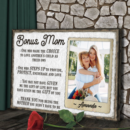 Bonus Mom Customized Sign  - Image by Tailored Canvases