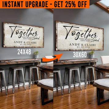 Upgrade Your 24x48 Inches 'Together' (Style 3) Canvas To 60x30 Inches