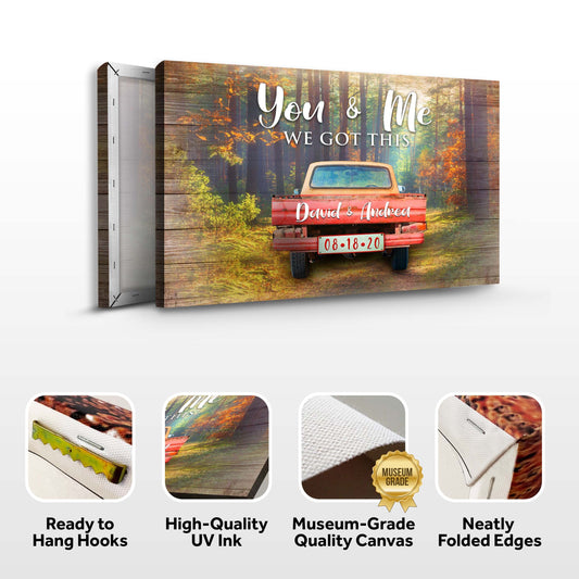 We Got This Couple Red Truck Sign - Image by Tailored Canvases