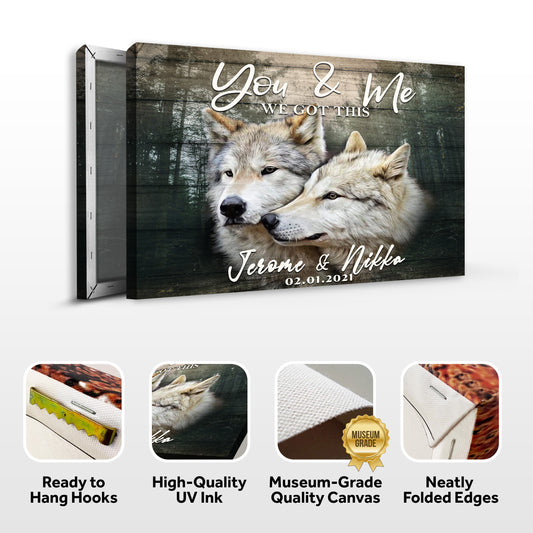 We Got This Couple Wolves Sign - Image by Tailored Canvases