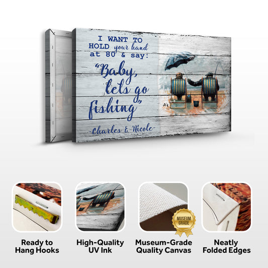 Hold Your Hand - Personalized Premium Canvas Style 1 - Wall Art Image by Tailored Canvases