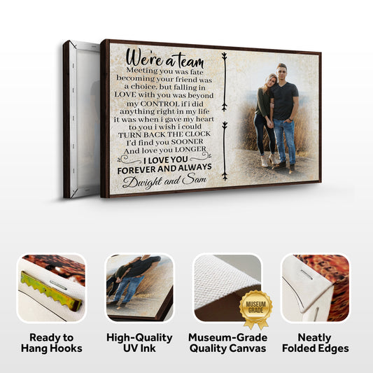 We're A Team Couple Sign V