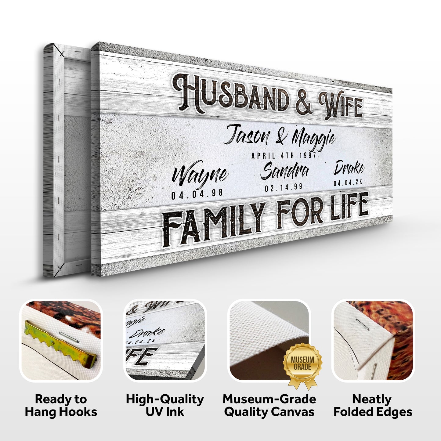 Husband And Wife Family For Life Sign II