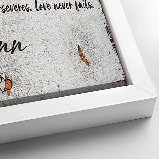 Save 33% When You Add A Frame To Your 36x24 Love Is Patient, Love Is Kind Sign Canvas Now