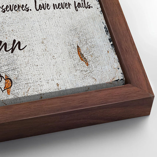 Save 33% When You Add A Frame To Your 36x24 Love Is Patient, Love Is Kind Sign Canvas Now