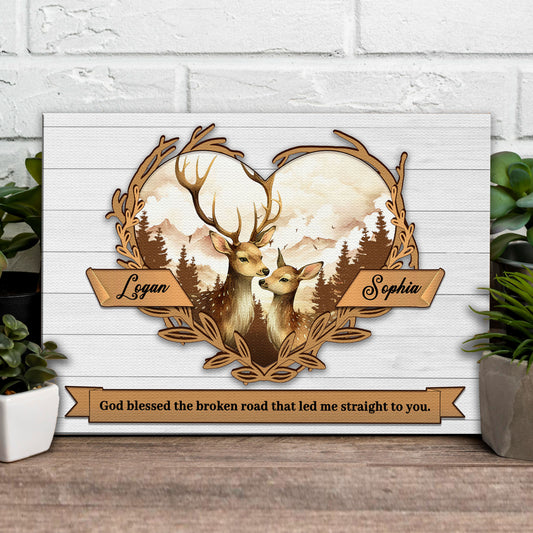 Couple Deer Sign II - Image by Tailored Canvases
