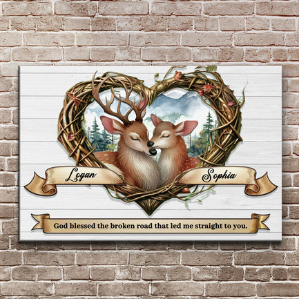 Couple Deer Sign IV - Image by Tailored Canvases