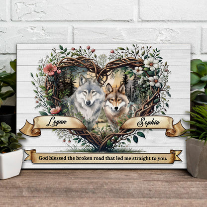 Couple Wolves Sign - Image by Tailored Canvases