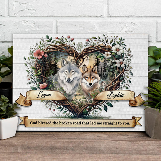 Couple Wolves Sign - Image by Tailored Canvases