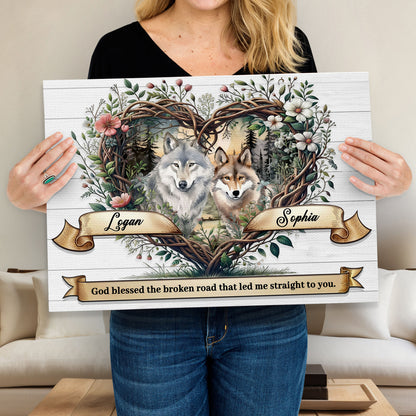 Couple Wolves Sign - Image by Tailored Canvases