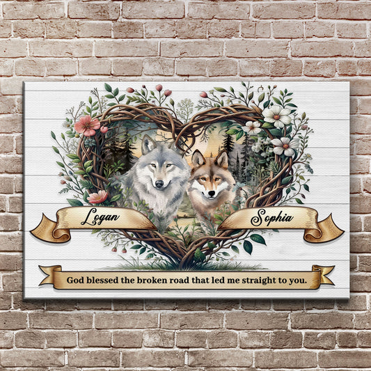 Couple Wolves Sign - Image by Tailored Canvases