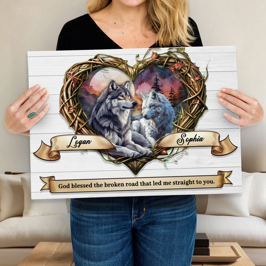 Couple Wolves Sign III - Image by Tailored Canvases