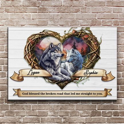 Couple Wolves Sign III - Image by Tailored Canvases
