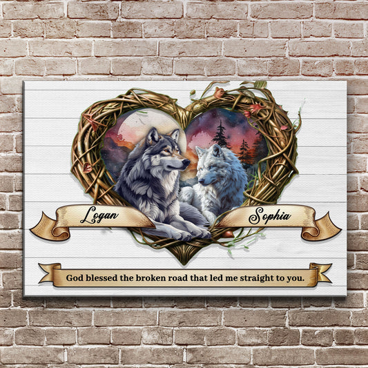 Couple Wolves Sign III - Image by Tailored Canvases