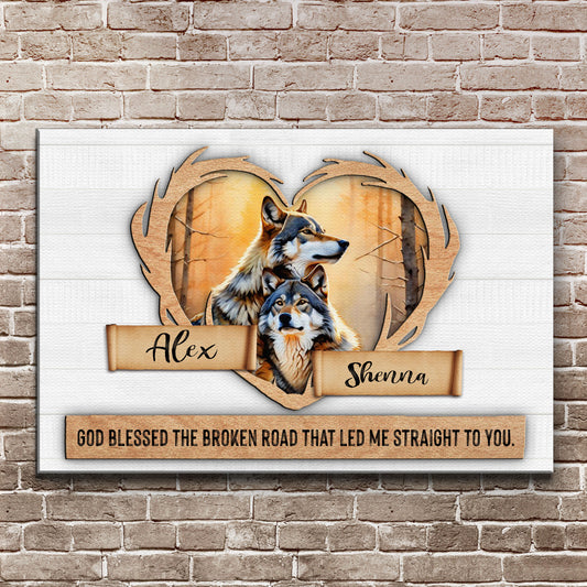 Couple Wolves Sign IV