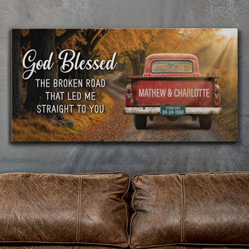 Custom Vintage Truck Couple Sign II